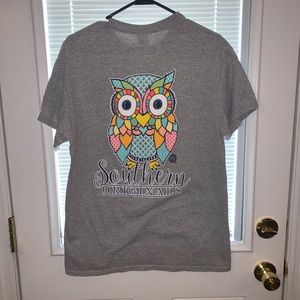 Girlie girl originals owl tshirt